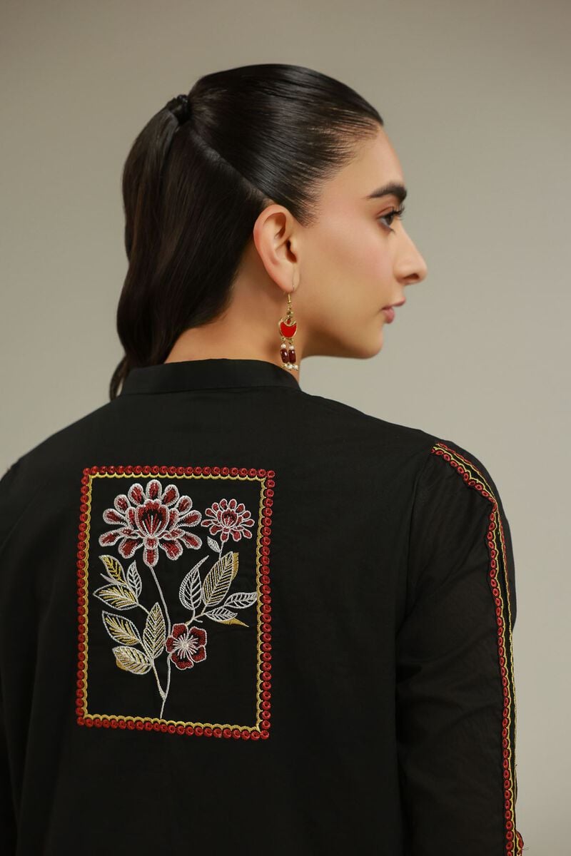Black Cambric Kurta