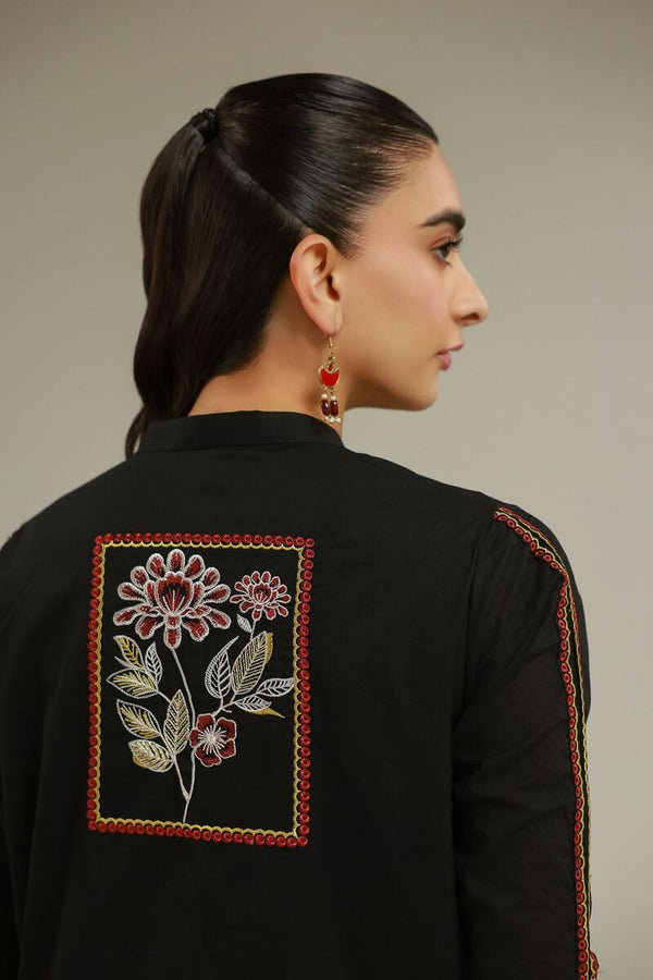 Black Cambric Kurta