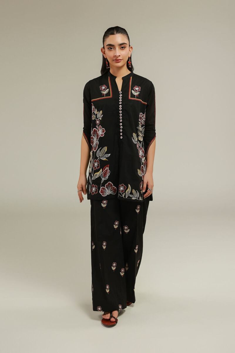 Black Cambric Kurta