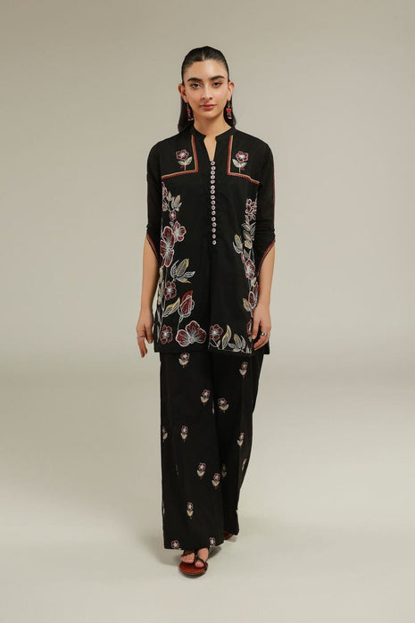 Black Cambric Kurta