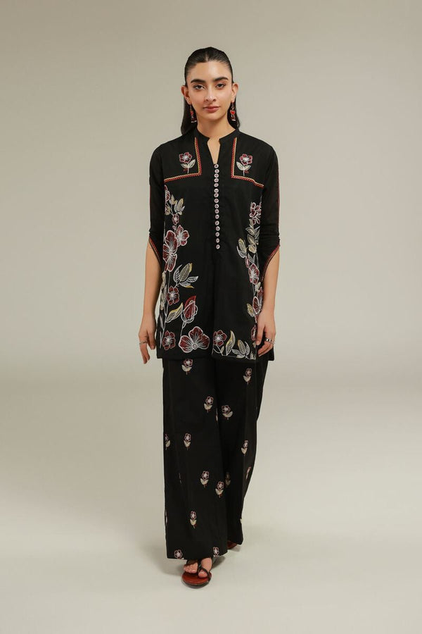 Black Cambric Kurta