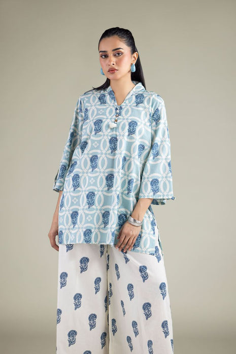 Floral V-Neck Kurta