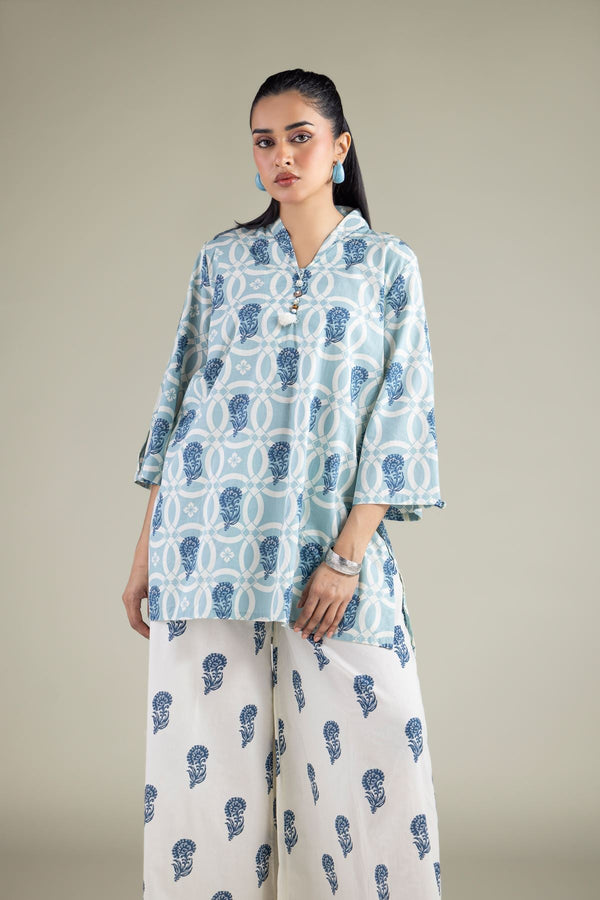 Floral V-Neck Kurta