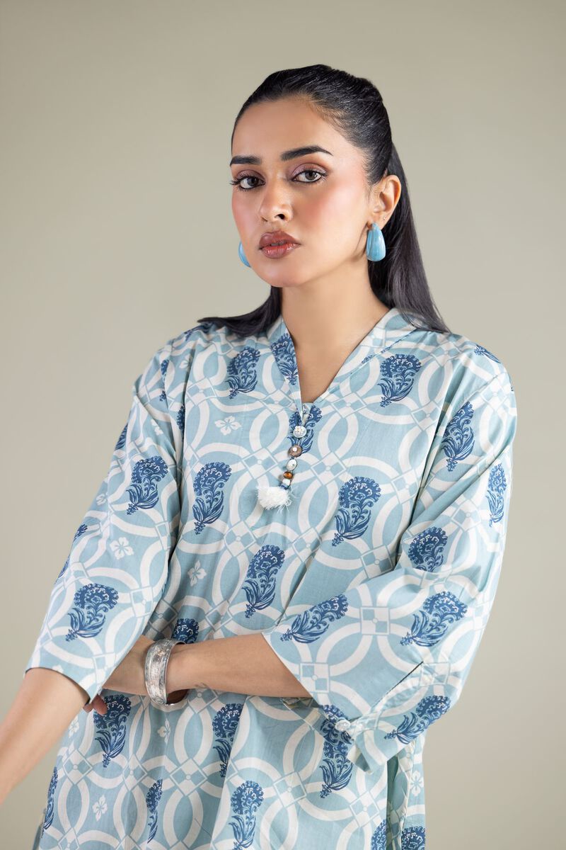 Floral V-Neck Kurta Secondary image