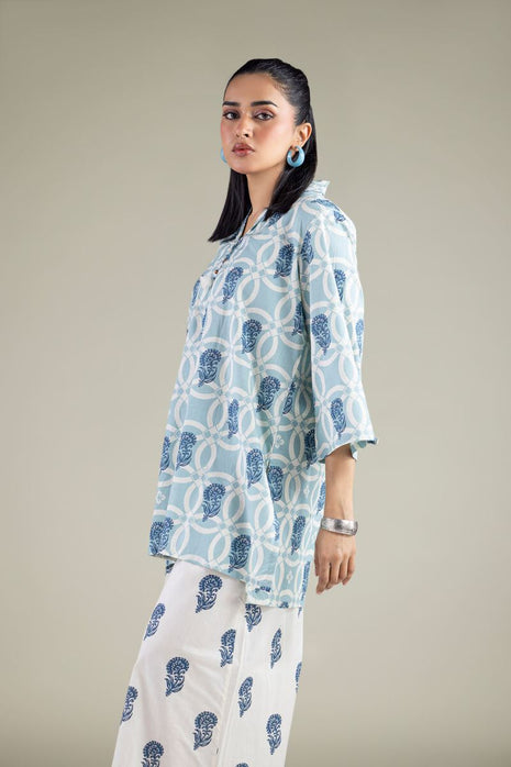 Floral V-Neck Kurta