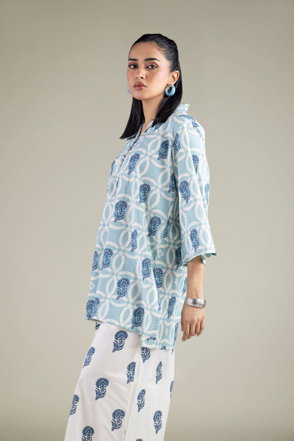Floral V-Neck Kurta