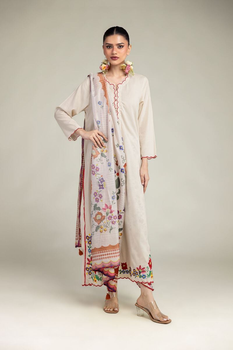 Floral Silk Shalwar