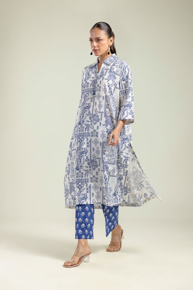 Blue Floral Pants