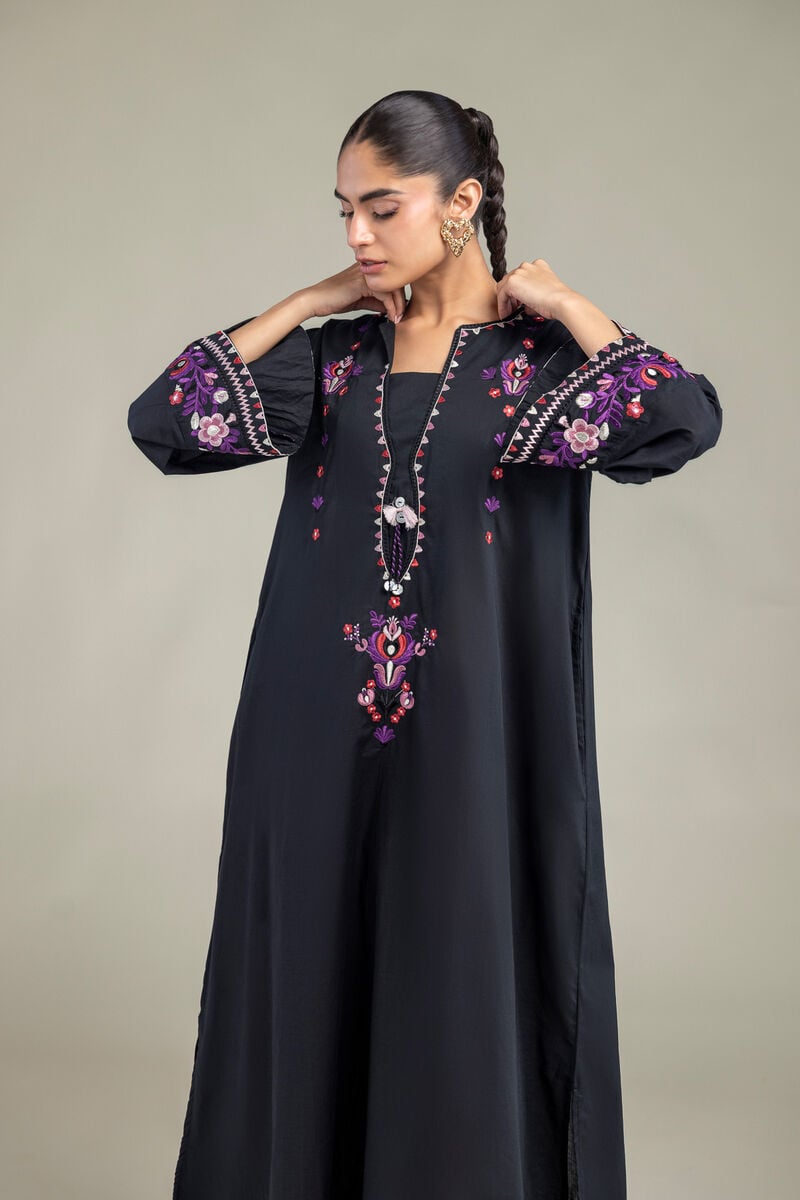 Black Cambric Kurta