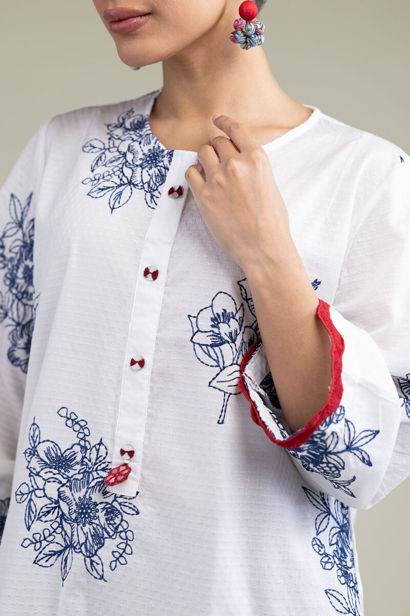 Floral Round-Neck Kurta
