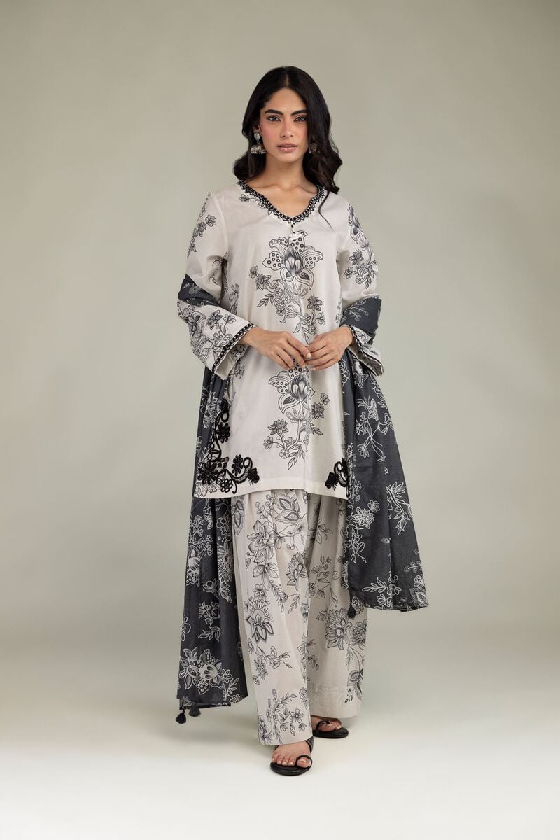 Short Floral Kurta