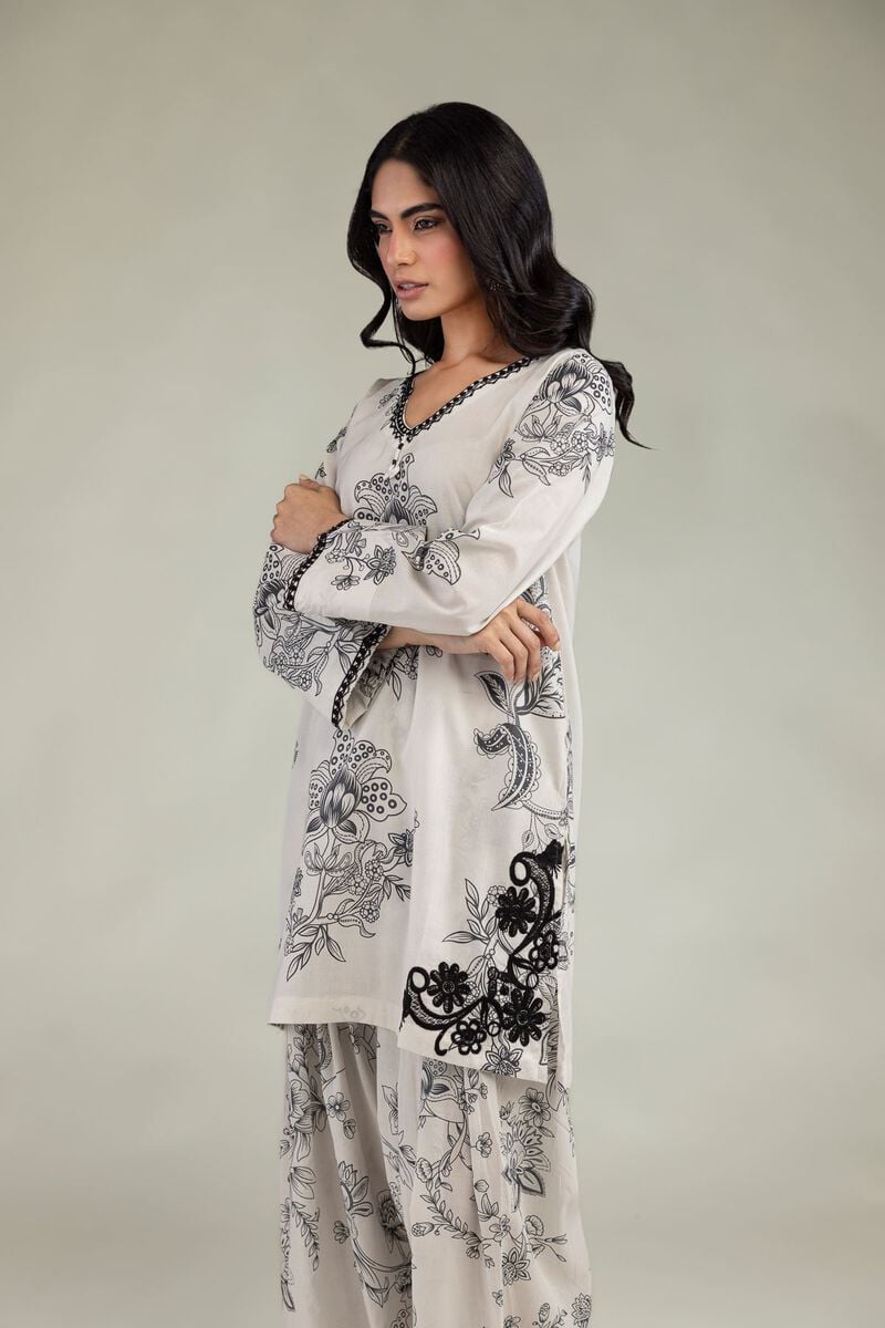 Short Floral Kurta