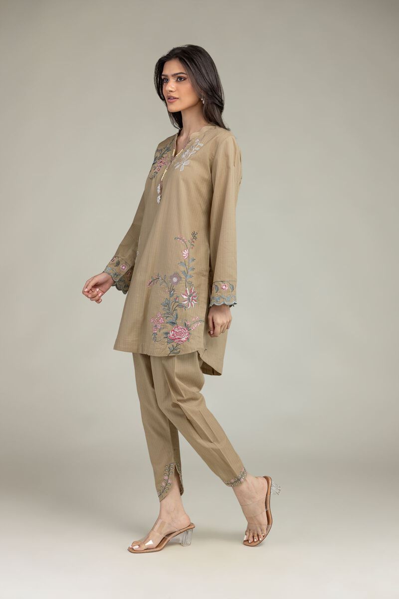 Floral Beige Shalwar