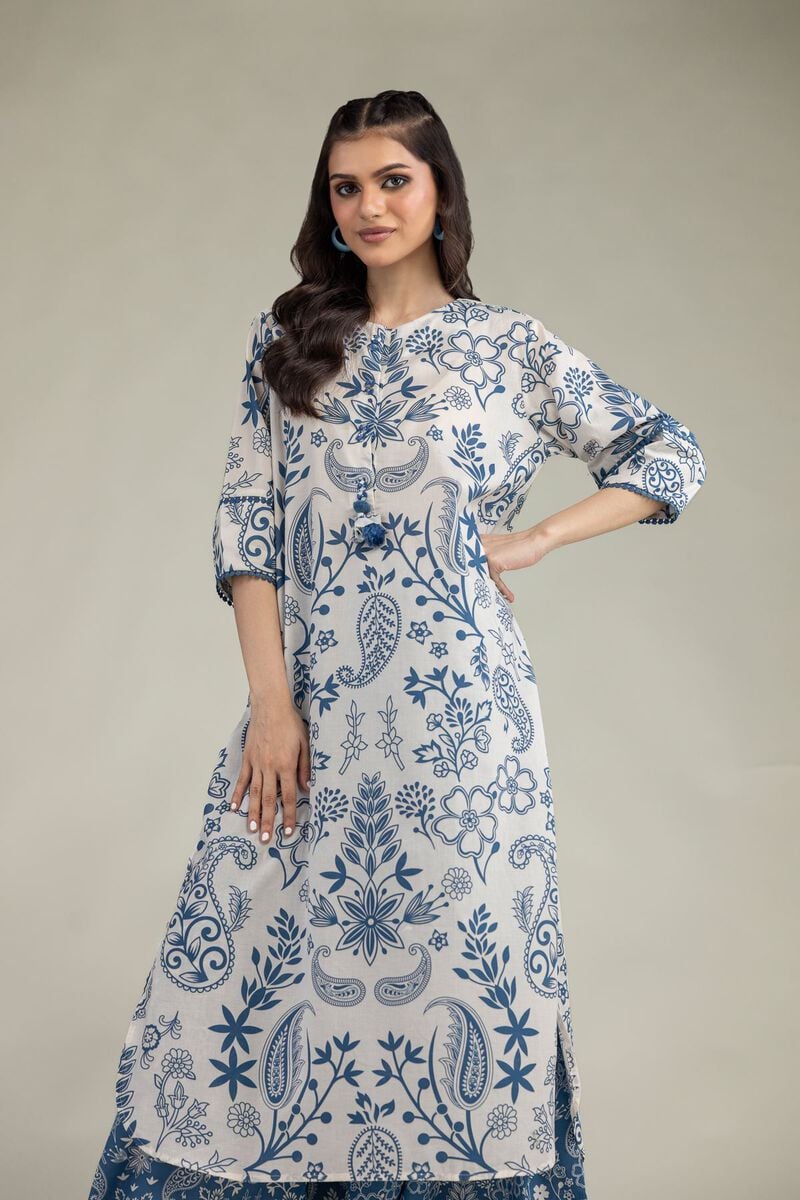 Floral Cambric Kurta Secondary image