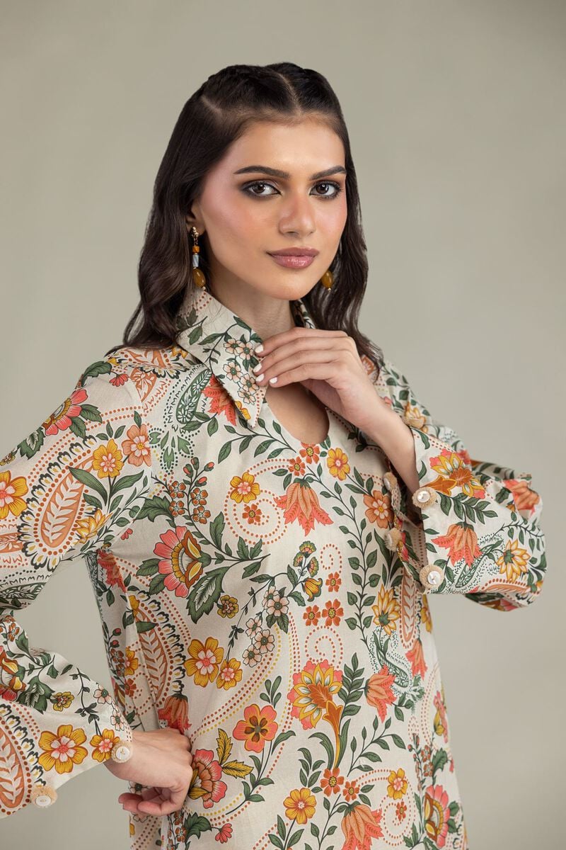 Floral Cambric Kurta Secondary image