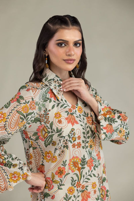 Floral Cambric Kurta