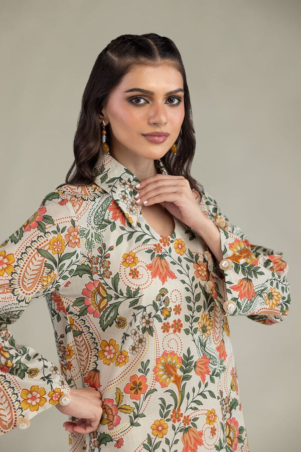 Floral Cambric Kurta