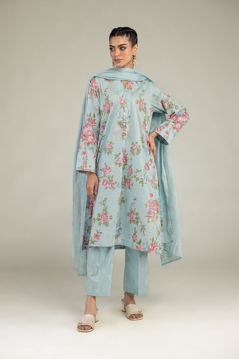 Floral Blue Pants