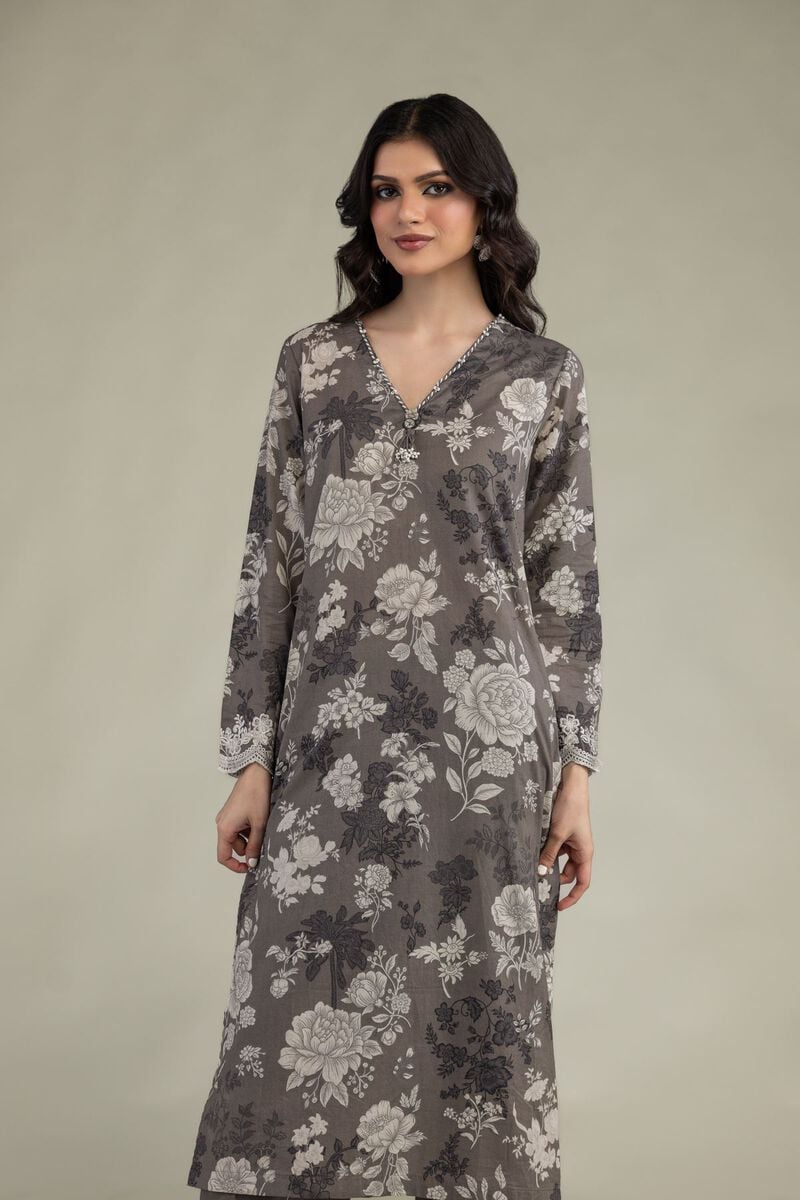 Gray Lawn Kurta