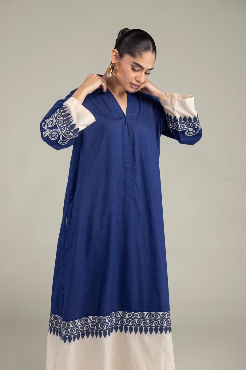Cotton Navy Kurta