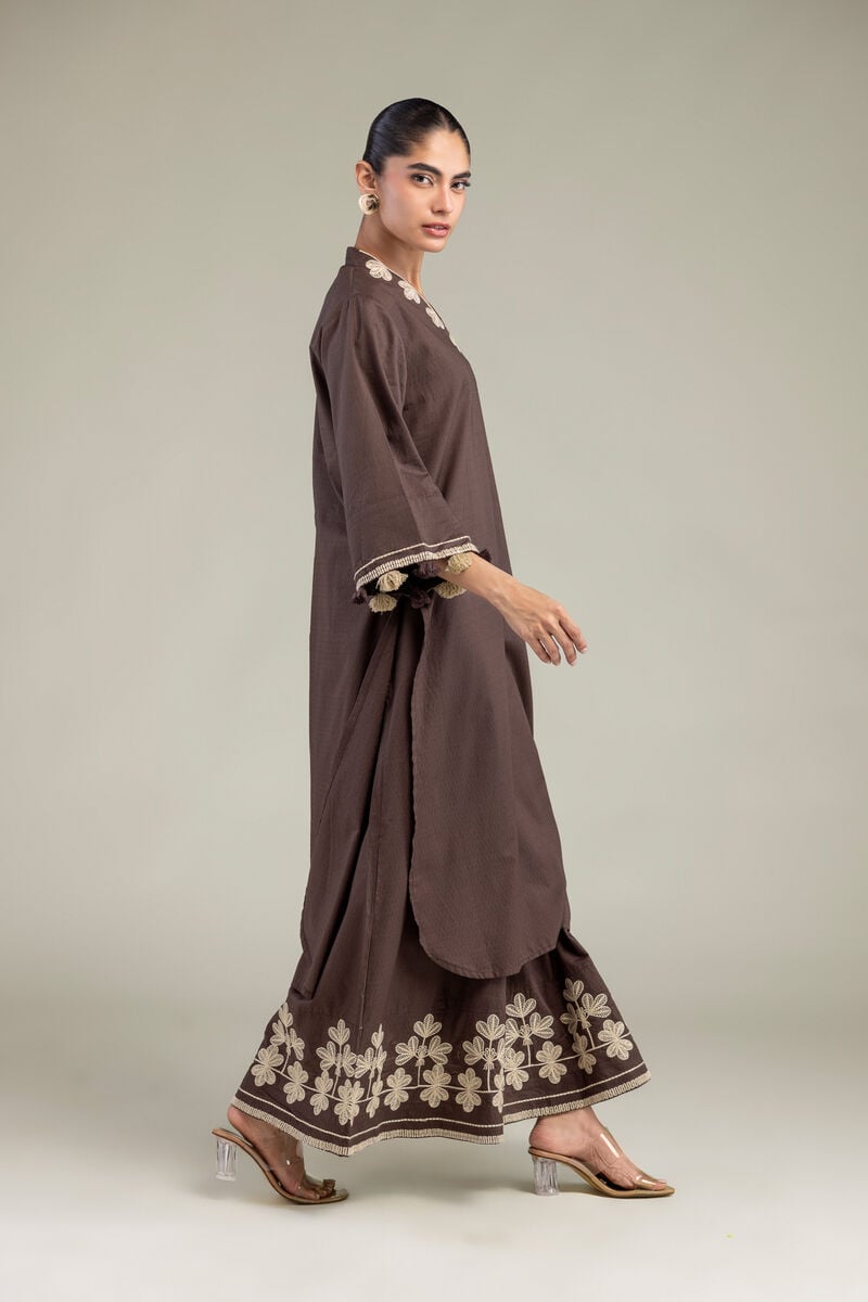 Floral Brown Pants