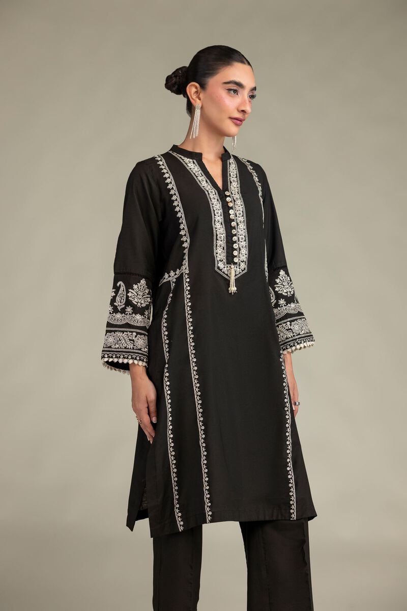 Long Black Kurta