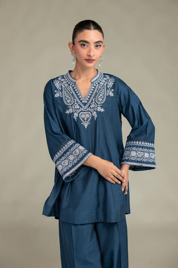 Floral Silk Kurta