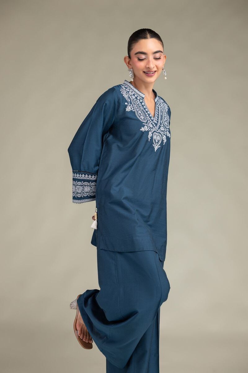 Floral Silk Kurta