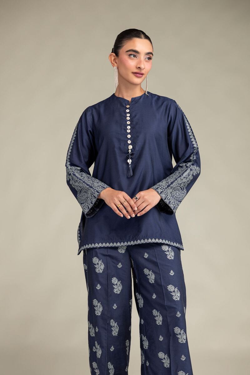 Silk Floral Kurta