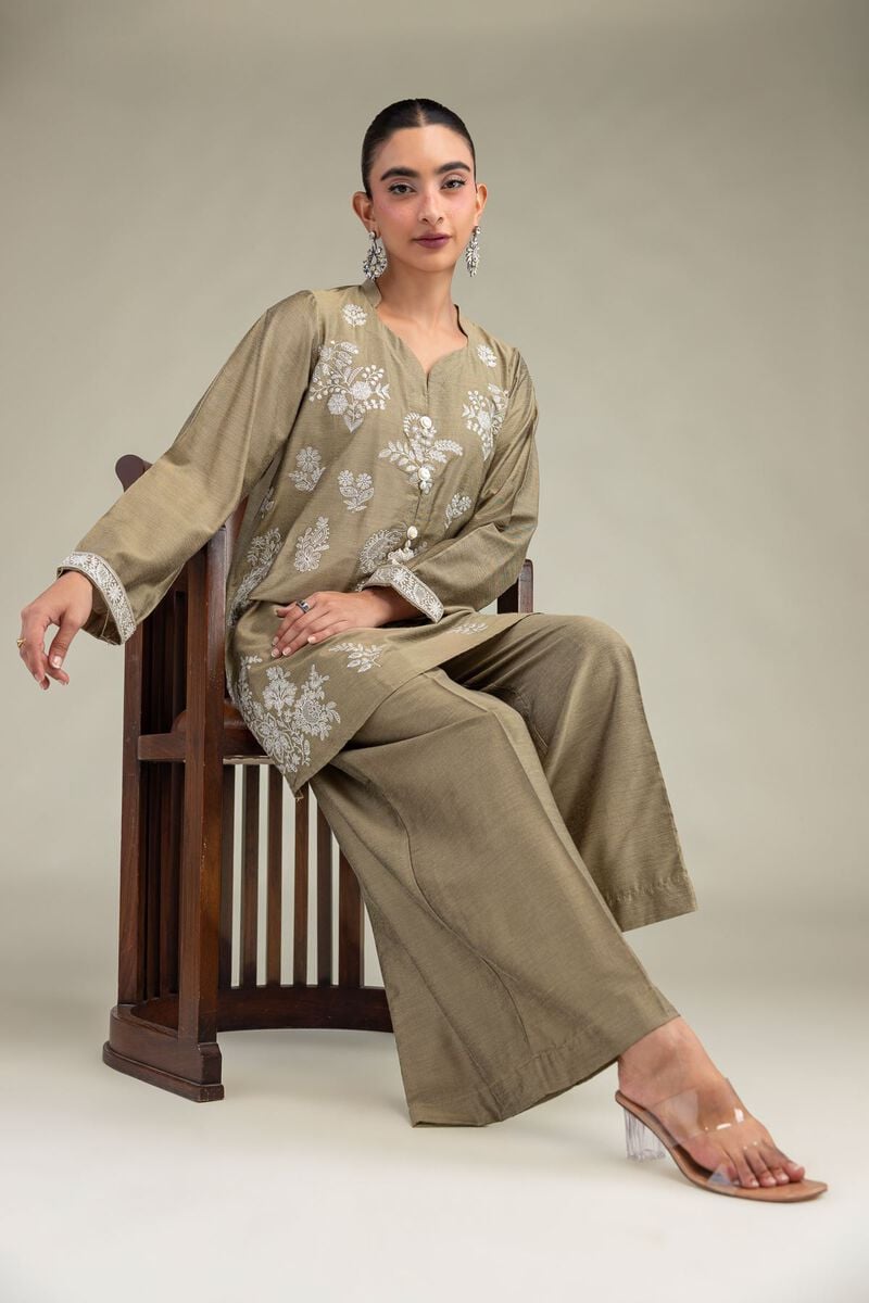 Floral Silk Kurta