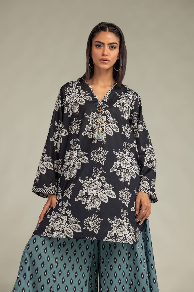 Black Cambric Kurta