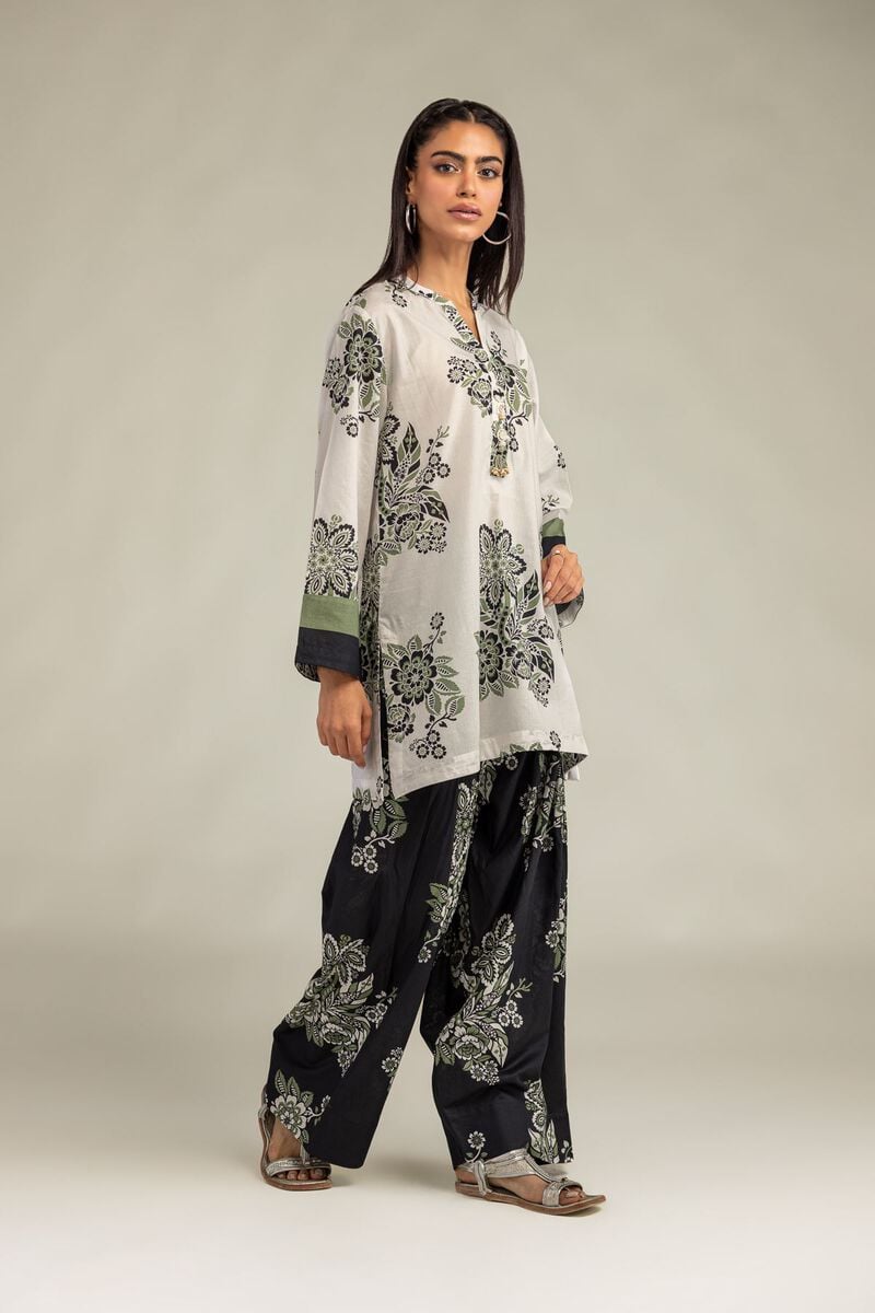 Floral Black Shalwar