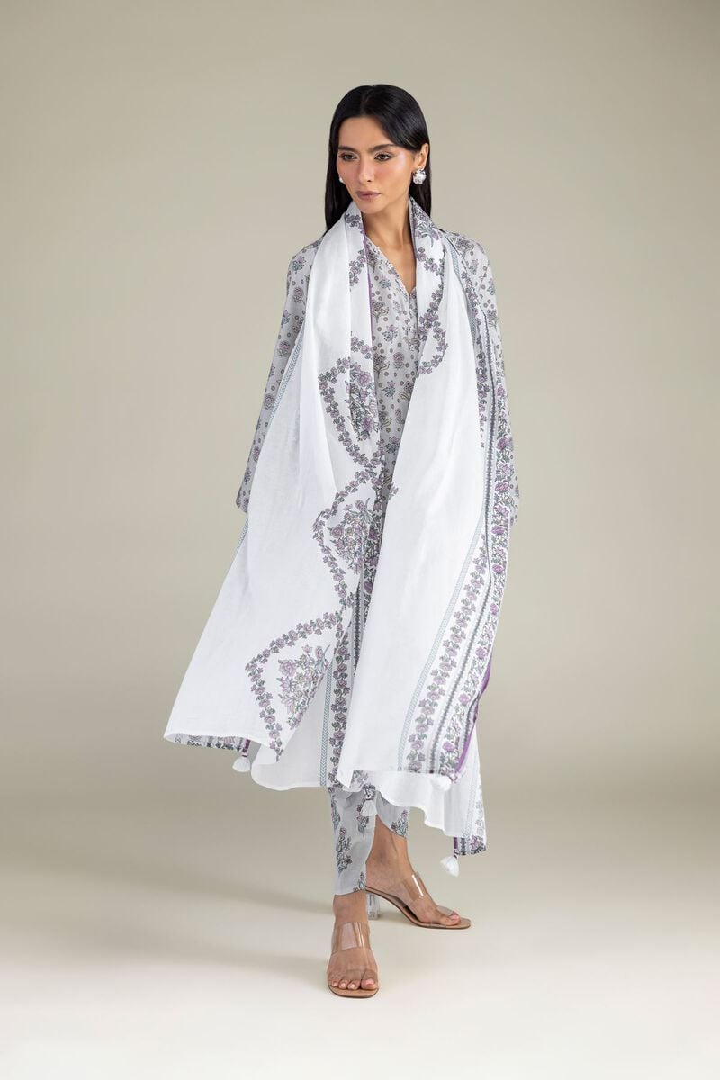 Floral Lawn Dupatta Main image