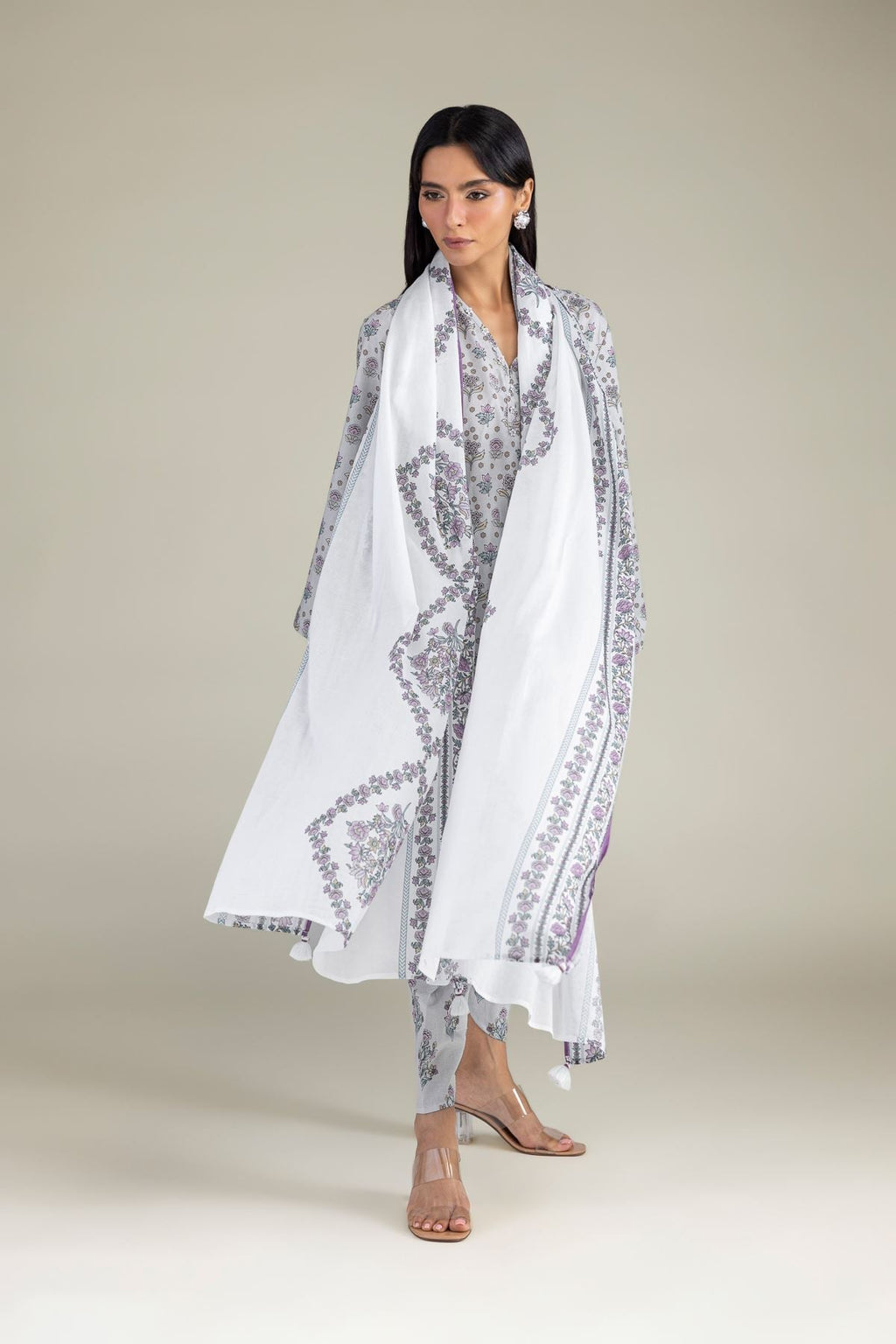 Floral Lawn Dupatta