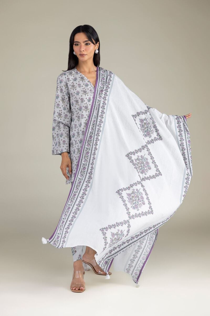Floral Lawn Dupatta Secondary image
