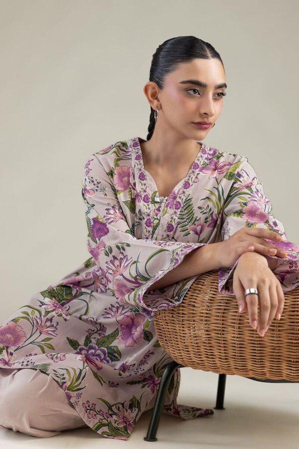 Floral V-Neck Kurta
