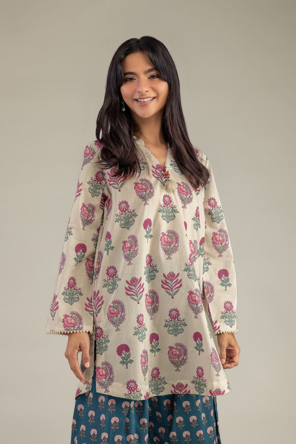 Floral Cambric Kurta