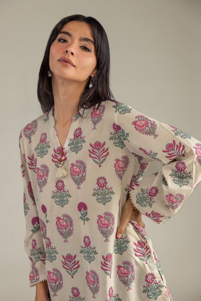 Floral Cambric Kurta Secondary image