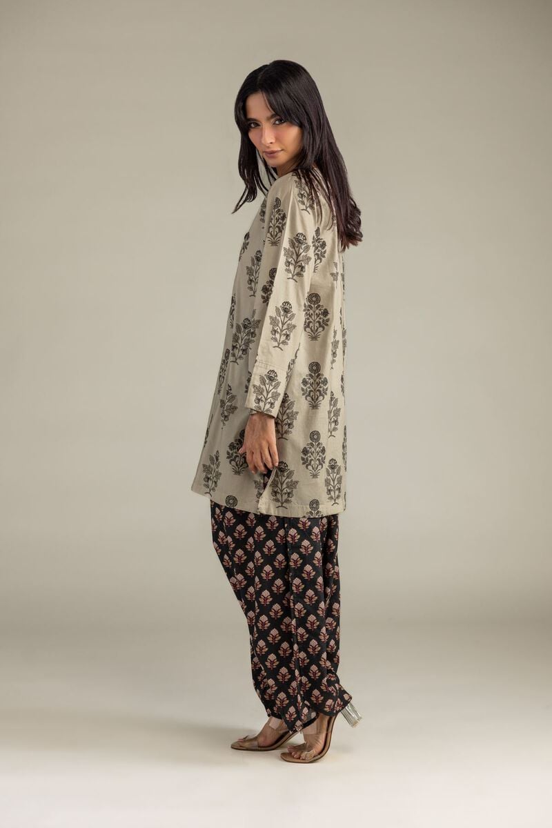 Floral Black Pants