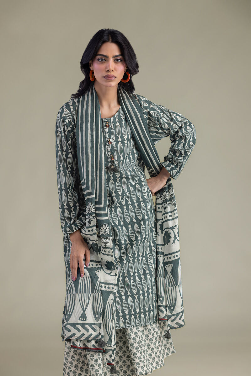 Green Longline Kurta