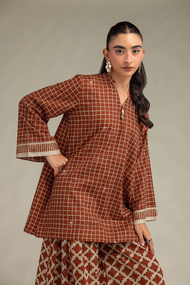 Cambric V-Neck Kurta