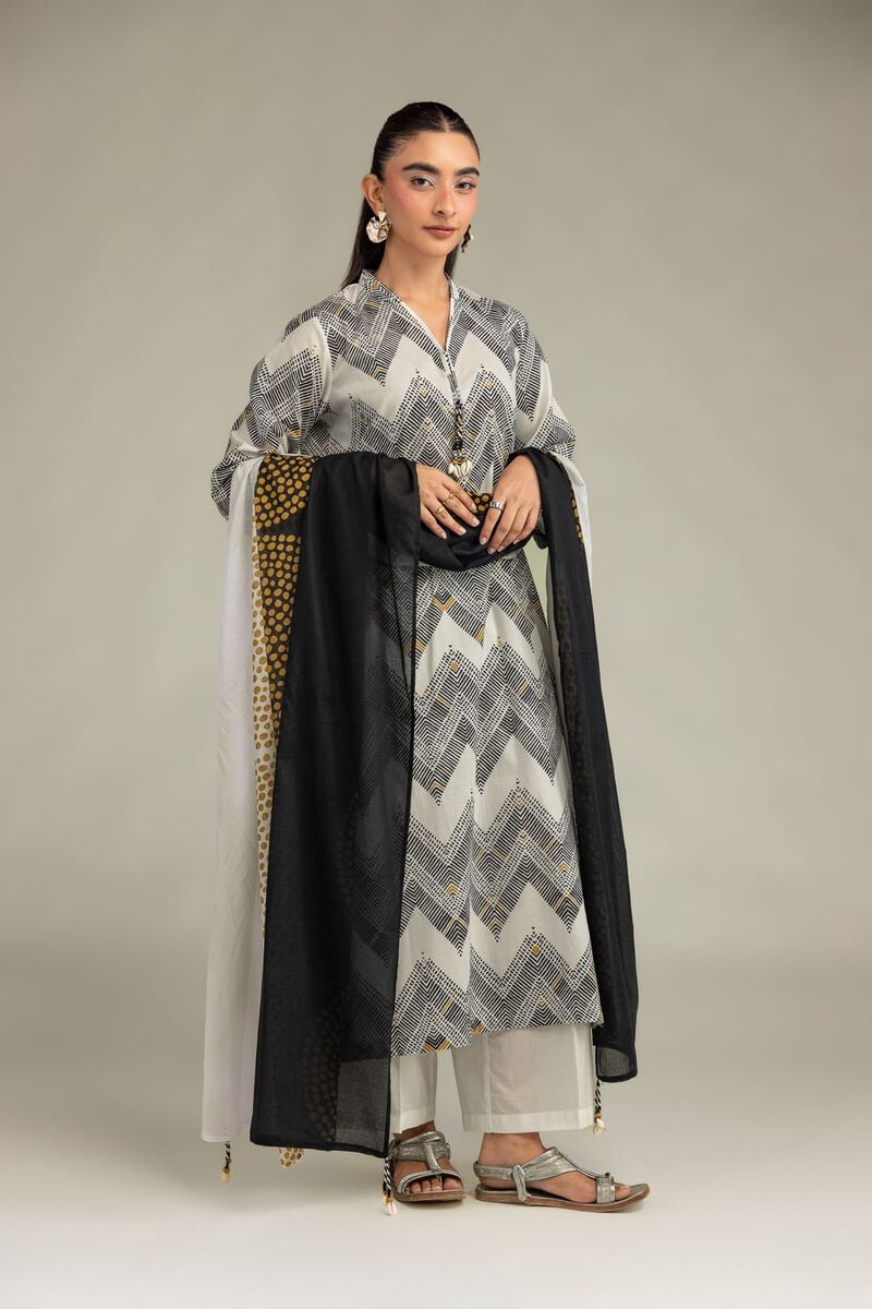 Geometric Longline Kurta