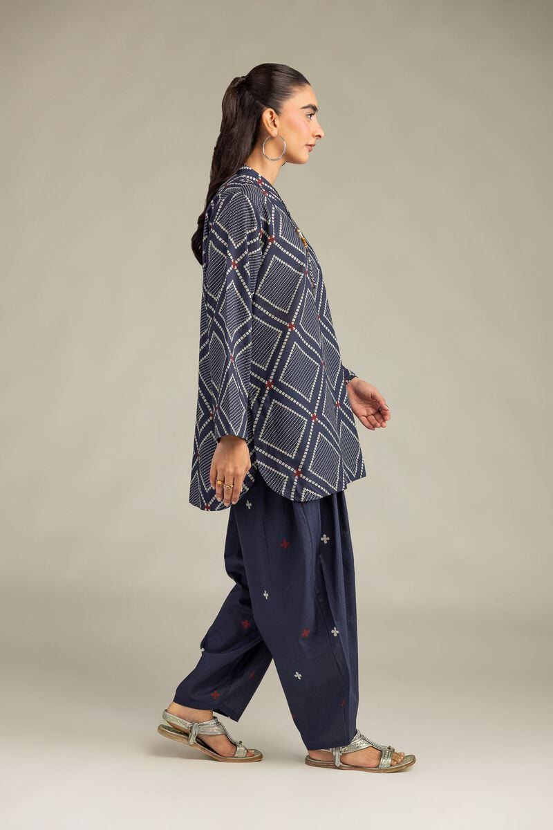 Navy Printed Shalwar