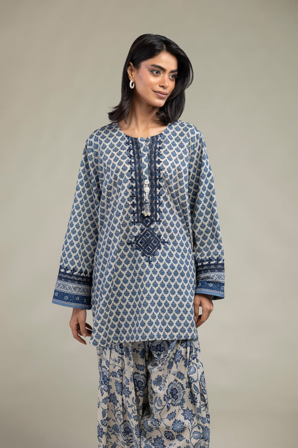 Blue Cambric Kurta