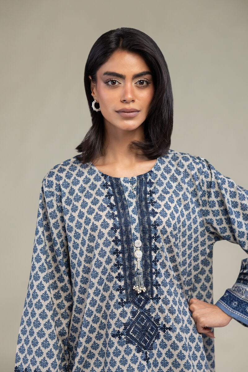 Blue Cambric Kurta