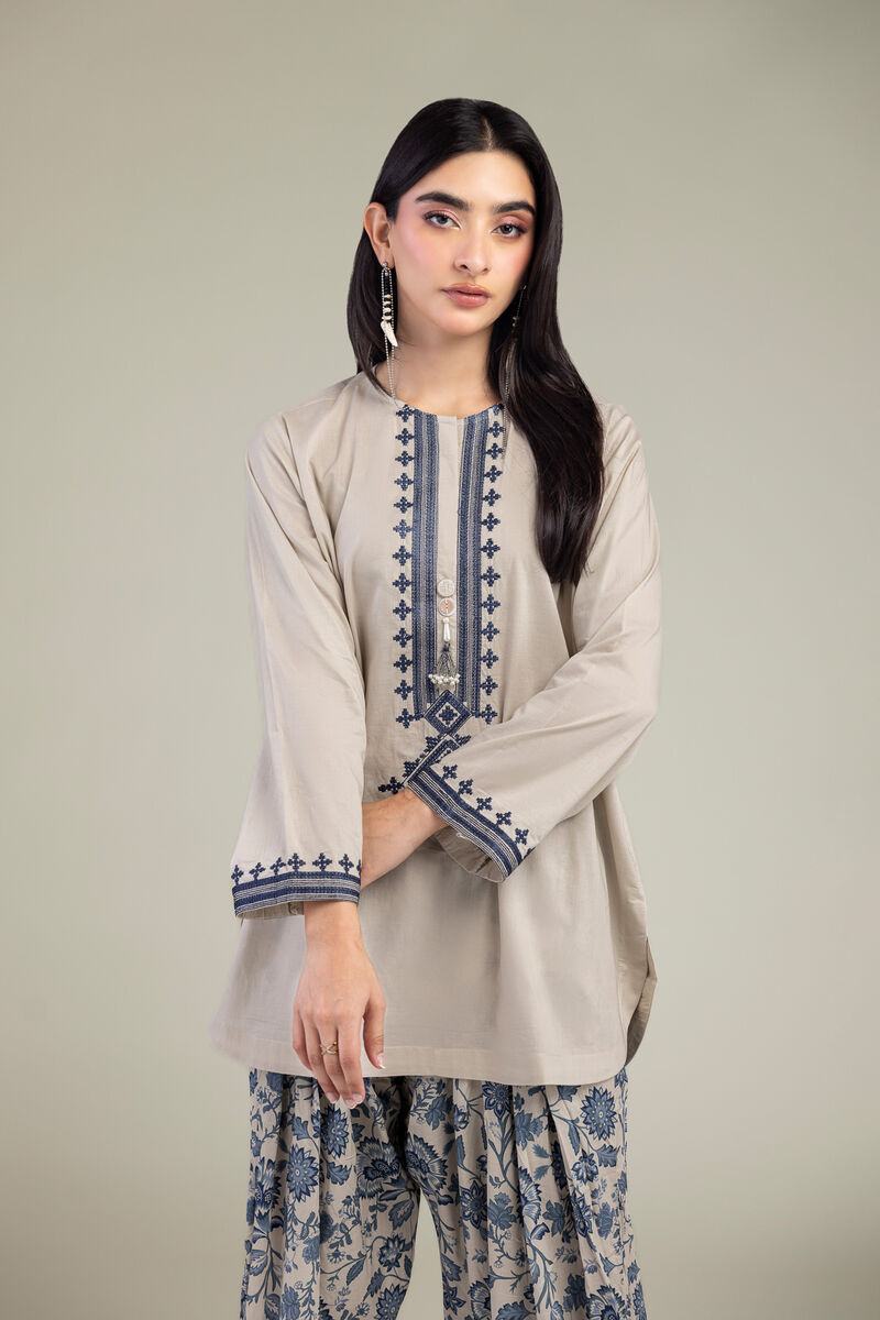 Beige Short Kurta