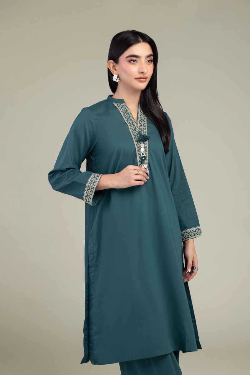 V-Neck Cambric Kurta