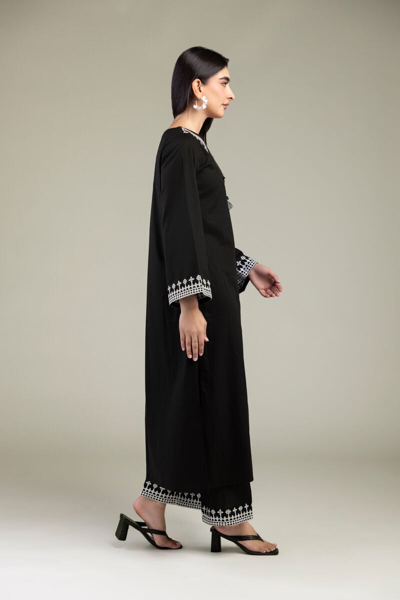 Black Solid Pants
