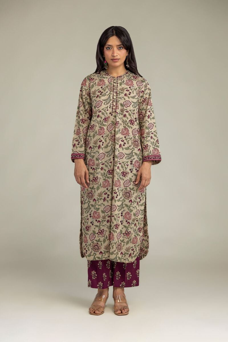 Floral Beige Kurta