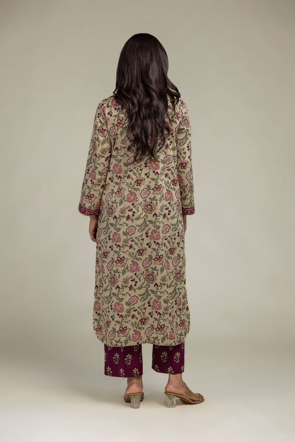 Floral Beige Kurta